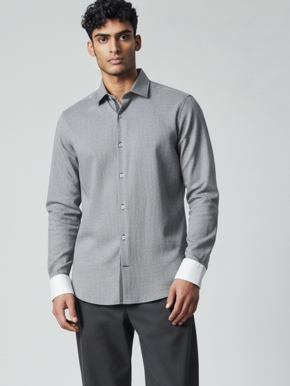 New men’s Georg Roth black pique cotton button down sz XL